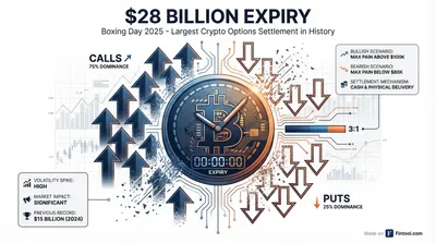 $28 Billion Boxing Day: Crypto Markets Brace for Largest Options Expiry in History