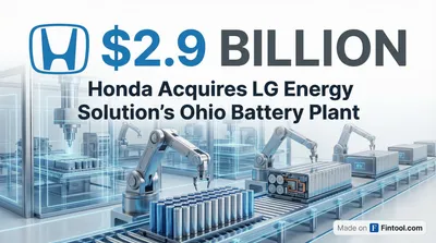 Honda Takes Full Control of Ohio Battery Plant in $2.9B Deal as EV Partnerships Unravel