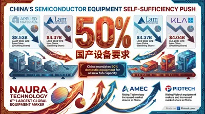 China Mandates 50% Domestic Equipment for Chipmakers, Threatening $18B in US Sales