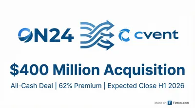 Cvent Acquires ON24 for $400 Million: Blackstone Expands Event Technology Empire
