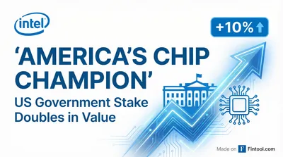 Intel Surges 10% After CEO's White House Meeting as US Stake Doubles