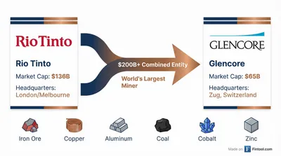Rio Tinto Assembles Dream Team of Bankers for $200B Glencore Pursuit