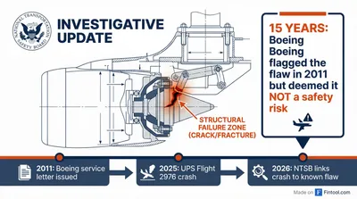 Boeing Knew About Engine Mount Flaw 15 Years Before Fatal UPS Crash, NTSB Reveals