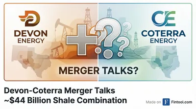 Devon and Coterra Explore $44 Billion Shale Mega-Merger